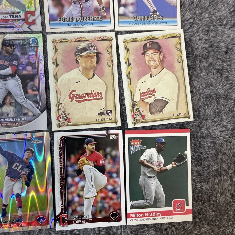 Cleveland Indians‎ / Guardians  Baseball 24 Card Lot - Rookies, Stars, Inserts